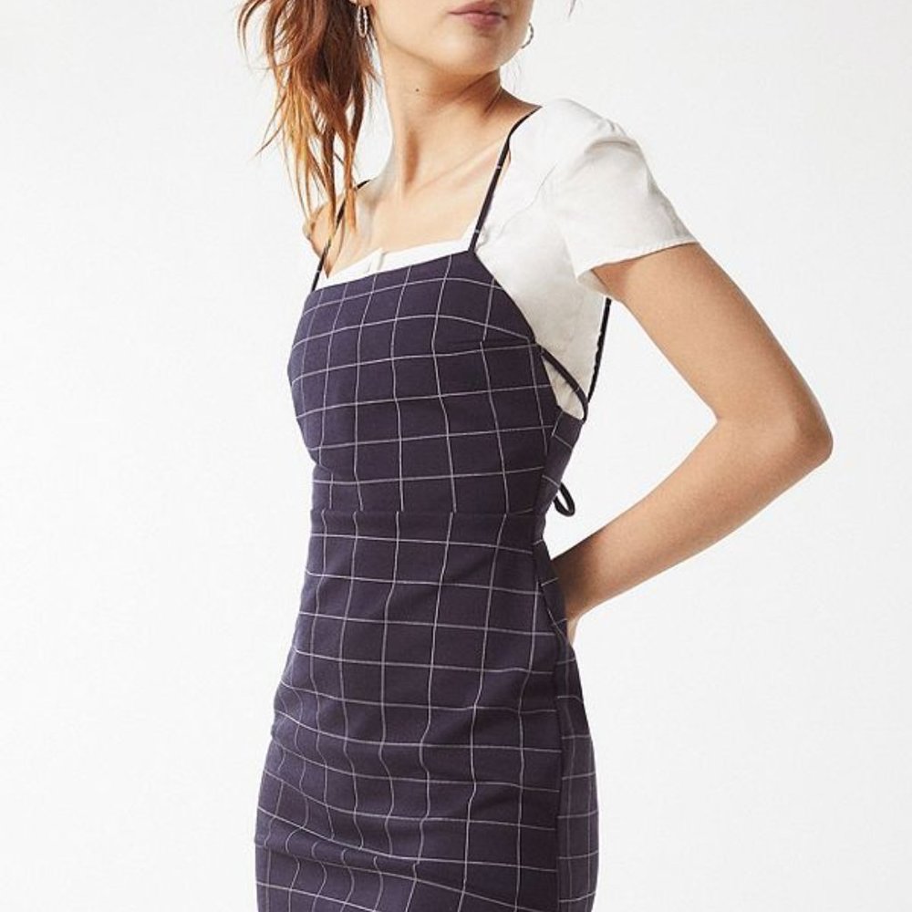 Urban Outfitters Ponte Apron Tie Back Dress